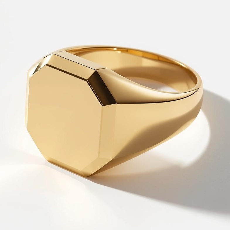 Octagon Signet Ring