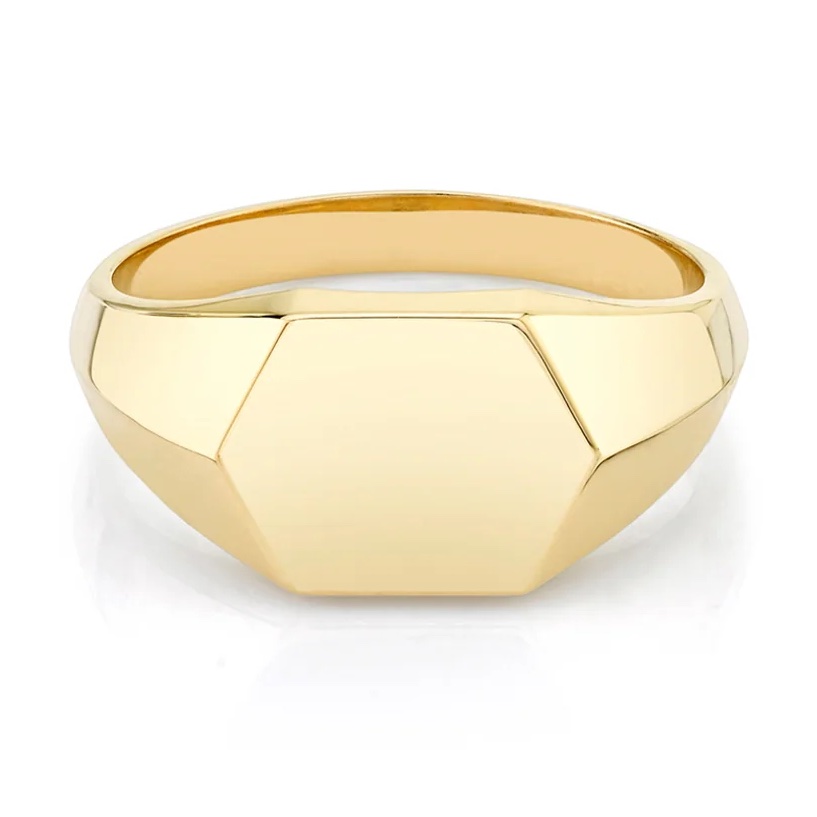 Hexagon Signet Ring